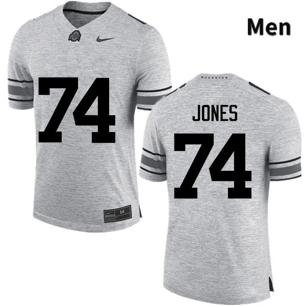 Ohio State Buckeyes Jamarco Jones Men's #74 Gray Game Stitched College Football Jersey